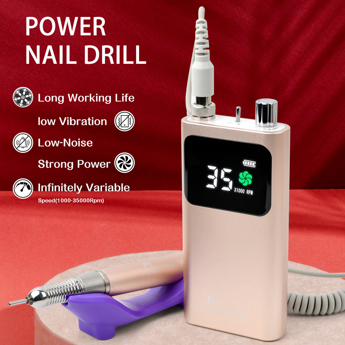 MND-2] Metal Shell 35000 RPM Brushless Motor Portable Nails