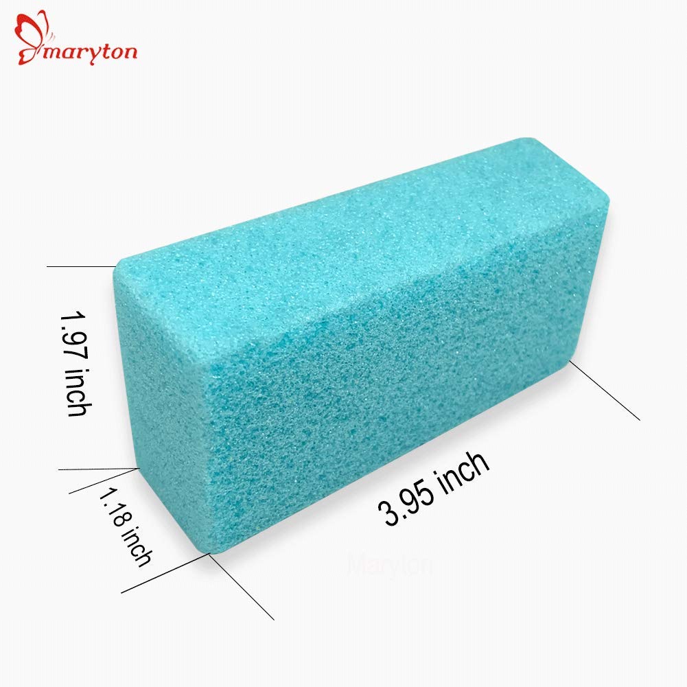 Maryton Pumice Sponge for Feet Ultimate Pedicure Stone Callus Remover & Foot Scrubber Bulk Pack of 4(Assorted Colors)