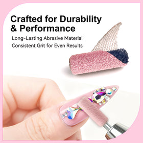 2000 PCS Sanding Bands Bulk - Coarse/Medium/Fine 3 Grits 3mm Nail Drill Bits | Includes 1 Mandrel | Salon Manicure Tools | USA Stock