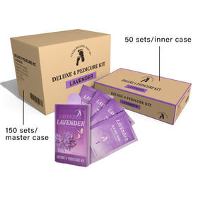 [150 Sets/Case] Pedi in a Box Deluxe 4 Step Foot Peeling Skin Care, Relax & Detoxify Pedicure Spa