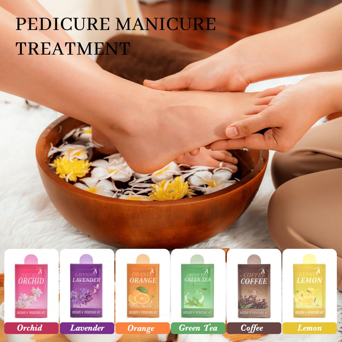 [Pedi in a Box] Deluxe 4 Step Relax & Detoxify Pedicure Spa Foot Peeli ...