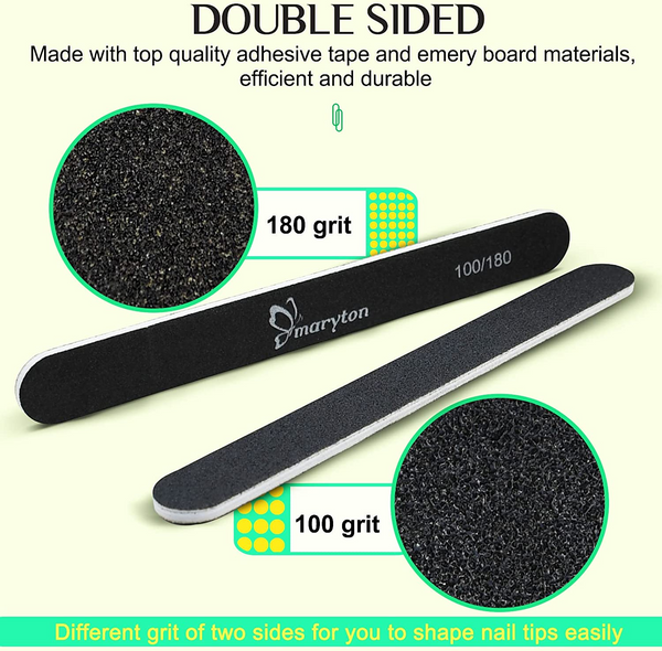[OEM/ODM] Customized Double Sides Washable 100/180 Grit Emery Boards