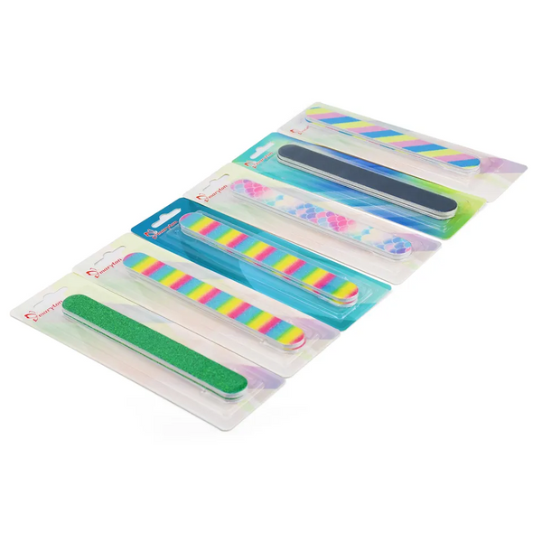[OEM/ODM] Customized Individual Package Multi-color Rectangular Emery Board for Nail