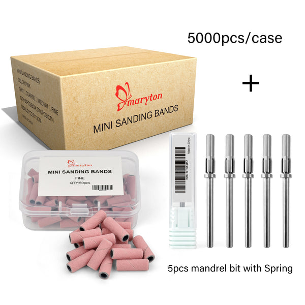 (5,000 PCS/Case) 3mm Mini Sanding Bands for Small Nail Drill Bits