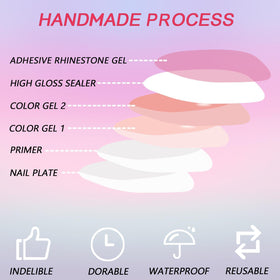 Maryton Cateye handmade gel nails(10PCS)Beauty Salon design nails, men & women's nail art and manicure,press on nail,nail care,3D Hand-Painted Gel UV Finish Nails,Hand-Painted Nails,Reusable False Nails,Long,Medium,Short Length,Coffin,Square Shape Nails