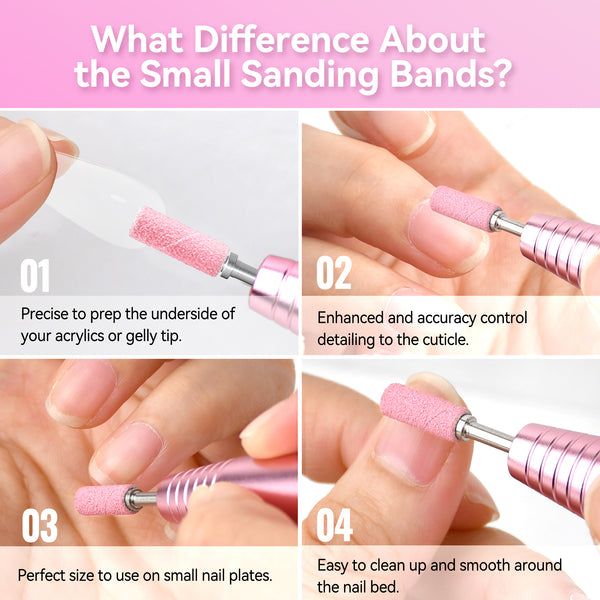 Footnice 5000 PCS Sanding Bands Bulk - Coarse/Medium/Fine 3 Grits 3mm Nail Drill Bits | Salon Manicure Tools | USA Stock