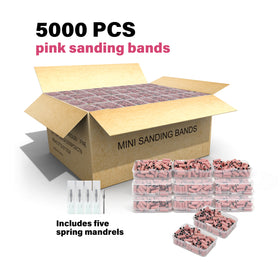 Footnice 5000 PCS Sanding Bands Bulk - Coarse/Medium/Fine 3 Grits 3mm Nail Drill Bits | Salon Manicure Tools | USA Stock