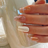 Maryton Short Coffin handmade gel nails(10PCS)Beauty Salon design nails, men & women's nail art and manicure,press on nail,nail care,3D Hand-Painted Gel UV Finish Nails,Hand-Painted Nails, Reusable False Nails,Short Length,Coffin Shape Nails