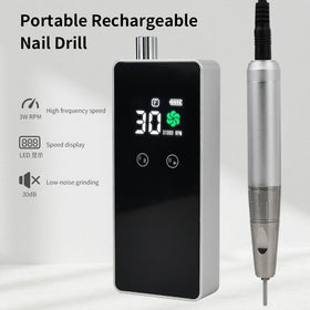 [FJ-601] Affordable Portable Electric Nail File, 30000 RPM 8 Hours Use Rechargeable Nail Drill