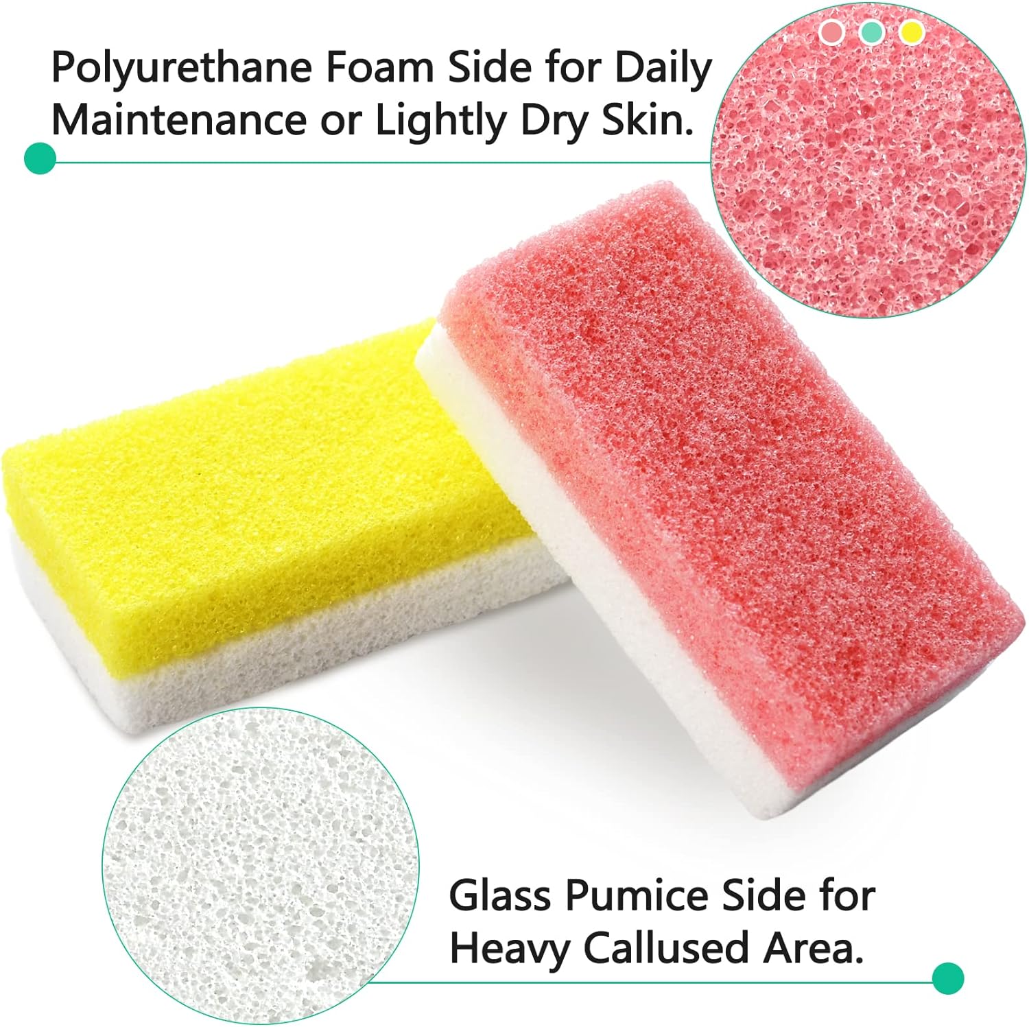 Maryton Pumice Stone For Feet, Double Sided Pedicure Tools Hard Skin 100 Siliglass Callus Remover Exfoliates Feet Smooths Skin 1 Count Pack Of 1