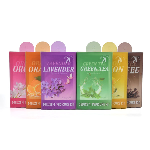 [Pedi in a Box] Deluxe 4 Step Relax & Detoxify Pedicure Spa Foot Peeling Skin Care Sets