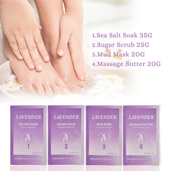 [Pedi in a Box] Deluxe 4 Step Relax & Detoxify Pedicure Spa Foot Peeling Skin Care Sets