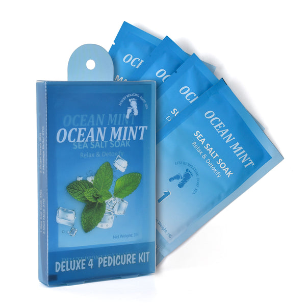 [OEM/ODM] Pedi in a Box Deluxe 4 Step Foot Peeling Skin Care, Relax & Detoxify Pedicure Spa