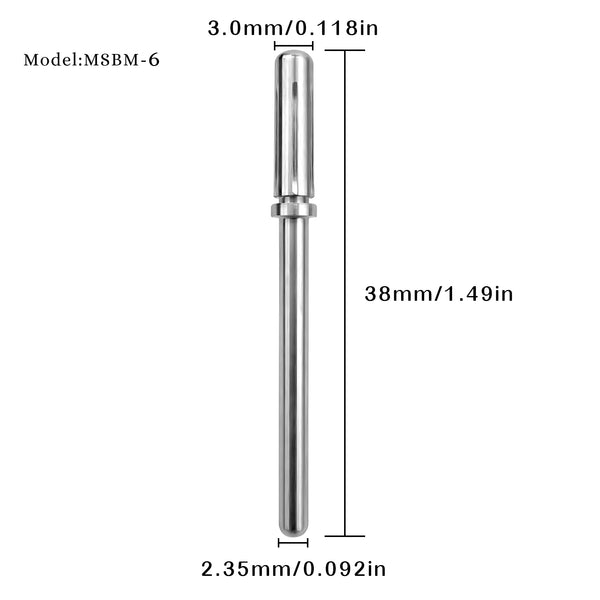 [OEM/ODM] Mini Carbide Stainless Steel Sanding Band Mandrel for Nail Drill Machine