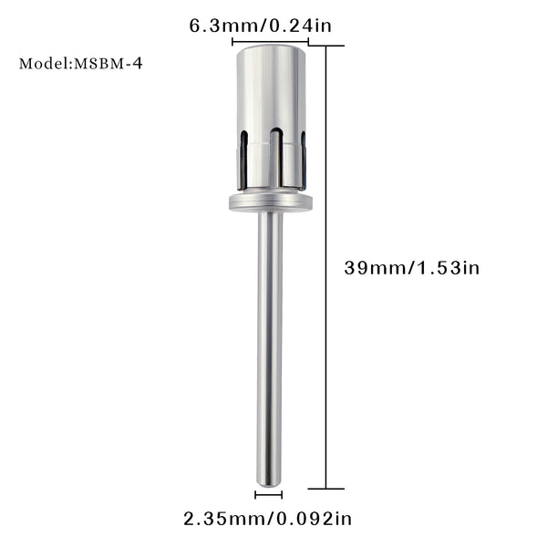 [OEM/ODM] Mini Carbide Stainless Steel Sanding Band Mandrel for Nail Drill Machine