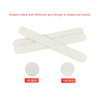 50 PCS White 80/100 Grit Disposable Double Sided Emery Board for Poly Gel Acrylic Nail Extension