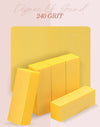 (5 PCS) 240 Grit Yellow 3 Ways Nail Buffer Finishing Block for Nail Gel Polish & Lacquer
